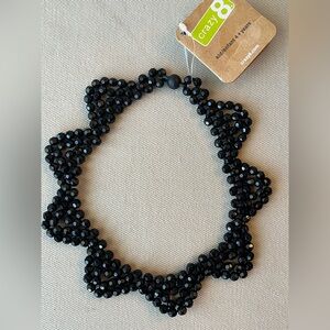 NWT Crazy 8 Kids Black Beaded Necklace